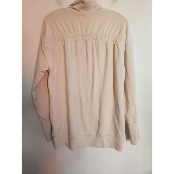 Athleta "Balance Cinche" Ivory/Cream Modal Turtleneck Sweatshirt size Small - Picture 8 of 10